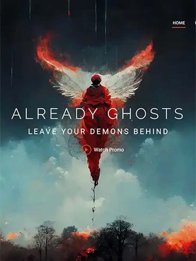The Already Ghosts landing page.